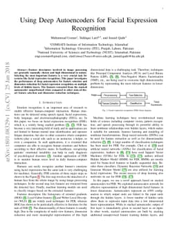 Using Deep Autoencoders for Facial Expression Recognition
