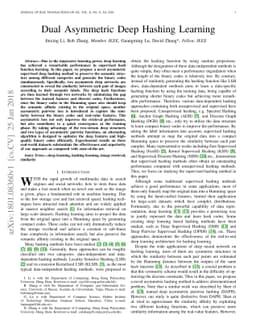 Dual Asymmetric Deep Hashing Learning