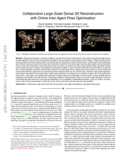 Collaborative Large-Scale Dense 3D Reconstruction with Online
  Inter-Agent Pose Optimisation