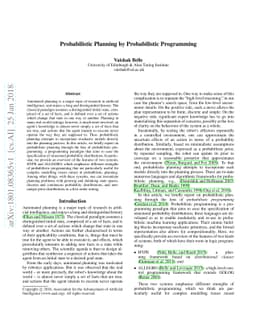 Probabilistic Planning by Probabilistic Programming