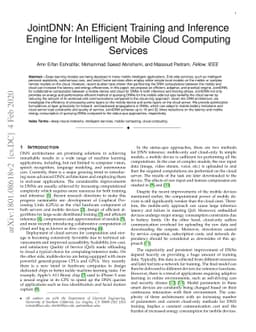 JointDNN: An Efficient Training and Inference Engine for Intelligent
  Mobile Cloud Computing Services