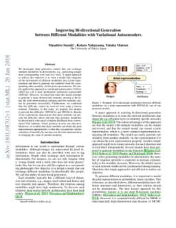 Improving Bi-directional Generation between Different Modalities with
  Variational Autoencoders