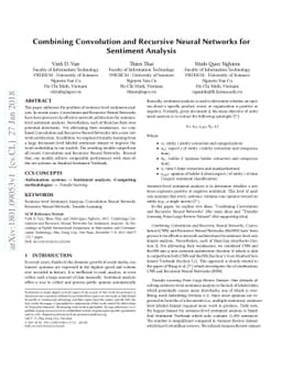 Combining Convolution and Recursive Neural Networks for Sentiment
  Analysis