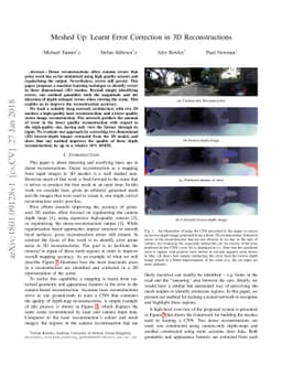 Meshed Up: Learnt Error Correction in 3D Reconstructions