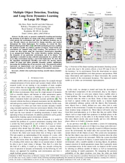 Multiple Object Detection, Tracking and Long-Term Dynamics Learning in
  Large 3D Maps