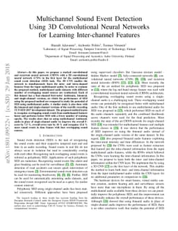 Multichannel Sound Event Detection Using 3D Convolutional Neural
  Networks for Learning Inter-channel Features