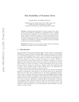 The Scalability of Trustless Trust