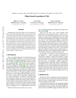 Object-based reasoning in VQA