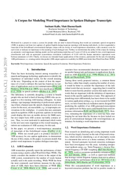 A Corpus for Modeling Word Importance in Spoken Dialogue Transcripts