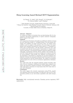 Deep Learning based Retinal OCT Segmentation