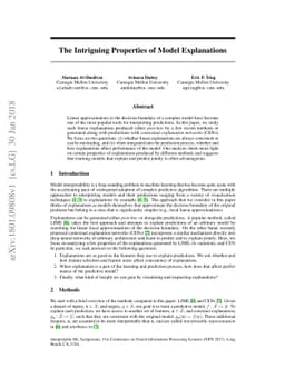 The Intriguing Properties of Model Explanations