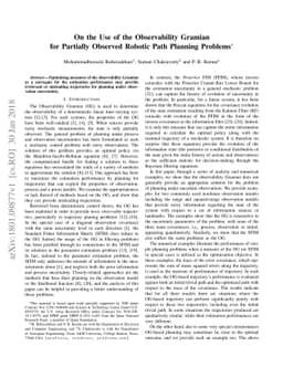 On the Use of the Observability Gramian for Partially Observed Robotic
  Path Planning Problems