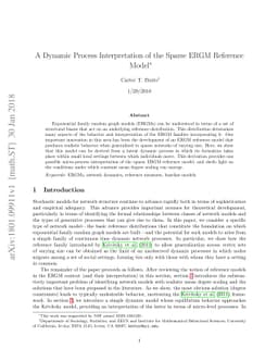 A Dynamic Process Interpretation of the Sparse ERGM Reference Model