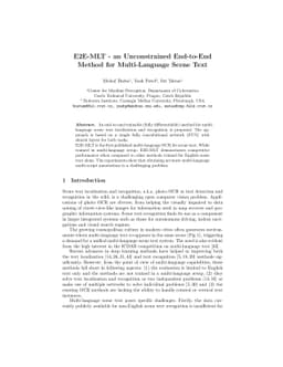 E2E-MLT - an Unconstrained End-to-End Method for Multi-Language Scene
  Text