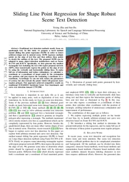 Sliding Line Point Regression for Shape Robust Scene Text Detection