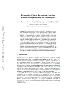 Riemannian Walk for Incremental Learning: Understanding Forgetting and
  Intransigence