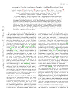 Learning to Classify from Impure Samples with High-Dimensional Data