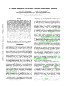 A Rational Distributed Process-level Account of Independence Judgment