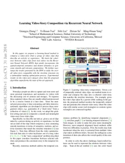 Learning Video-Story Composition via Recurrent Neural Network