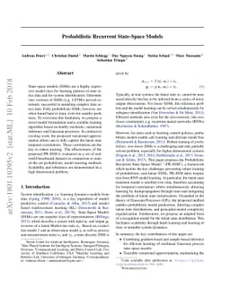 Probabilistic Recurrent State-Space Models