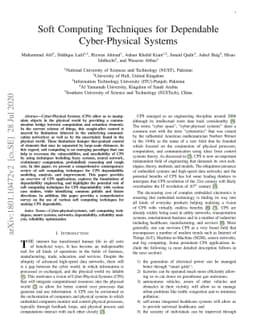 Soft Computing Techniques for Dependable Cyber-Physical Systems