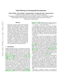 Lifted Filtering via Exchangeable Decomposition