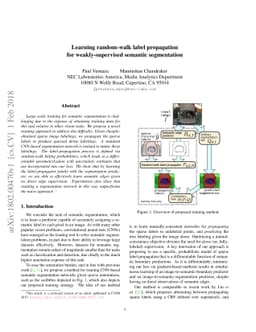 Learning random-walk label propagation for weakly-supervised semantic
  segmentation