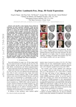 ExpNet: Landmark-Free, Deep, 3D Facial Expressions