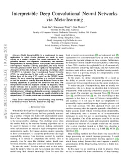 Interpretable Deep Convolutional Neural Networks via Meta-learning