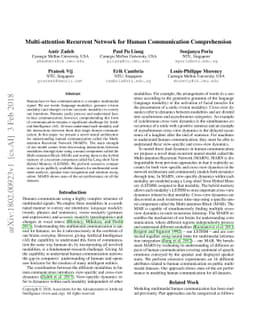Multi-attention Recurrent Network for Human Communication Comprehension