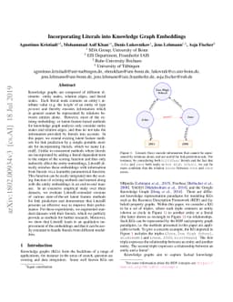 Incorporating Literals into Knowledge Graph Embeddings
