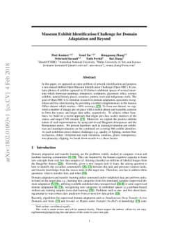 Museum Exhibit Identification Challenge for Domain Adaptation and Beyond