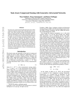 Task-Aware Compressed Sensing with Generative Adversarial Networks