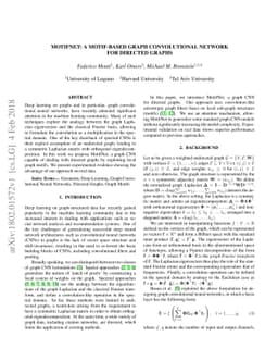 MotifNet: a motif-based Graph Convolutional Network for directed graphs