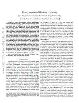 Weakly-supervised Dictionary Learning