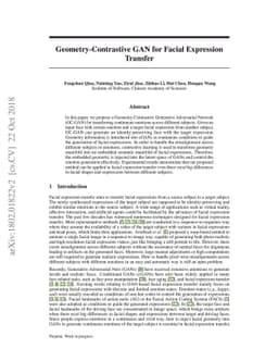 Geometry-Contrastive GAN for Facial Expression Transfer
