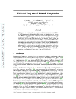 Universal Deep Neural Network Compression