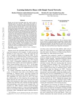 Learning Inductive Biases with Simple Neural Networks