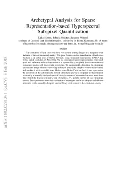 Archetypal Analysis for Sparse Representation-based Hyperspectral
  Sub-pixel Quantification