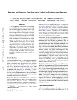 Learning and Querying Fast Generative Models for Reinforcement Learning