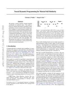 Neural Dynamic Programming for Musical Self Similarity