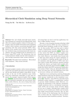 Hierarchical Cloth Simulation using Deep Neural Networks