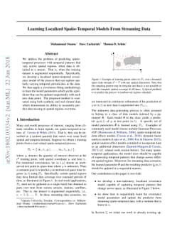 Learning Localized Spatio-Temporal Models From Streaming Data