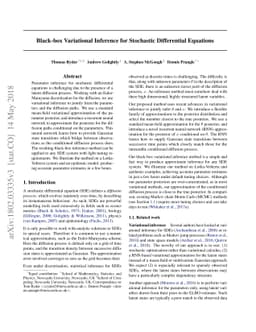 Black-box Variational Inference for Stochastic Differential Equations