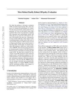More Robust Doubly Robust Off-policy Evaluation