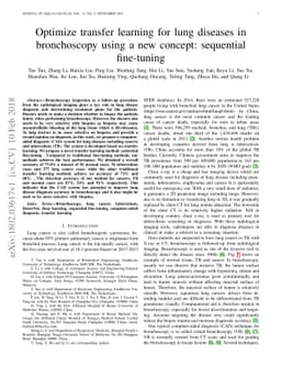 Optimize transfer learning for lung diseases in bronchoscopy using a new
  concept: sequential fine-tuning