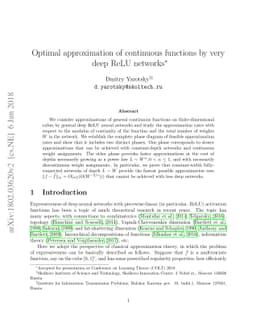 Optimal approximation of continuous functions by very deep ReLU networks