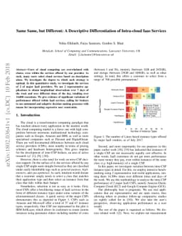 Same Same, but Different: A Descriptive Differentiation of Intra-cloud
  Iaas Services