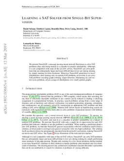 Learning a SAT Solver from Single-Bit Supervision