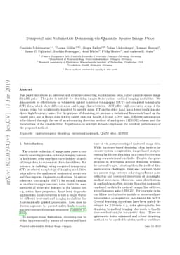 Temporal and volumetric denoising via quantile sparse image prior